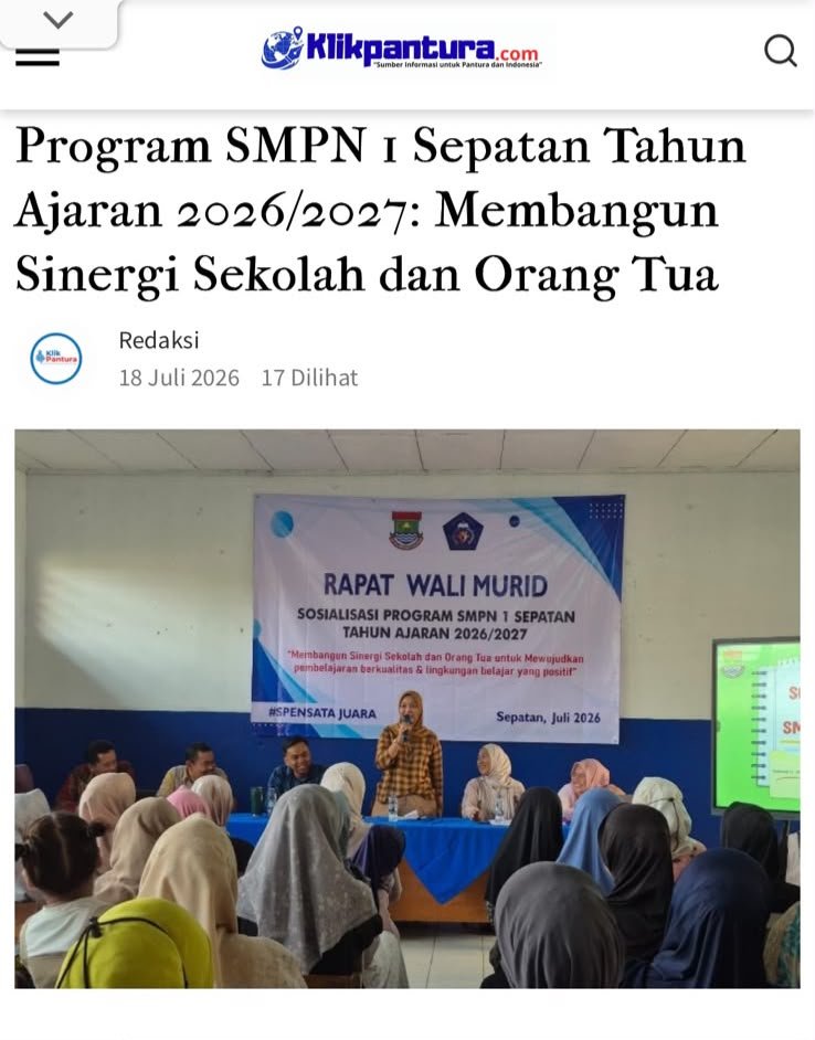 Sosialisasi Wali Murid Program SMPN 1 Sepatan